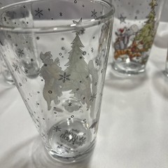 Disney Winnie the Pooh Holiday Glasses Set 4 Christmas Tree 6″ Tigger Eeyore Pig
