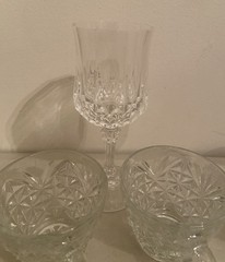 Set Of 12! Vintage Pressed Glass Crystal Punch Cups And cordial glasses