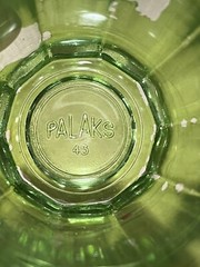 2Vintage Palaks Jewel Tone Color Juice Glasses Yellow Green