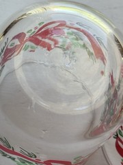 Vintage Libbey Christmas Glasses Set of 3 10oz Rocks Tumbler Red Bow Pine 4″