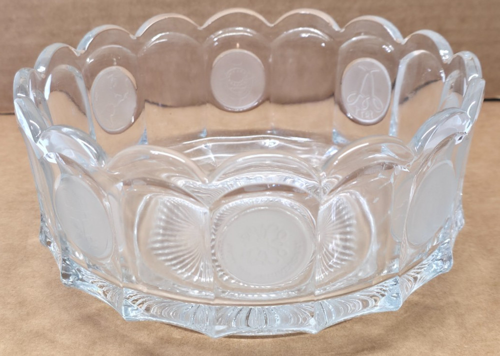 Vintage Fostoria Coin Glass Bowl ~ Avon 1977 ~ 91st Anniversary