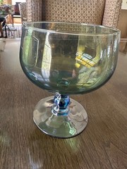 Elegant Colored Iridescent VTG Glass Dessert/Drink Glasses sold in pairs- Rare