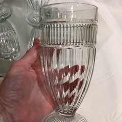 VTG Anchor Hocking ANNAPOLIS Footed Ribbed Pilsner 7” Ice Tea Glass – Set of 4