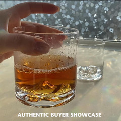 Whiskey Glasses Set of 2, 11oz Lead-Free Crystal, Iceberg Base, Freezer Safe