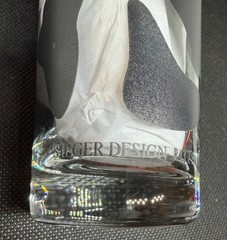 Ritzenhoff DIETER SIEGER DESIGN Milk Glass Black Cow Print Germany Modern – VTG