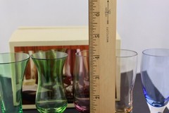 LENOX GEMS ASSORTED COLORS LOT OF 6 CORDIAL SHOT GLASSES NEW IN BOX