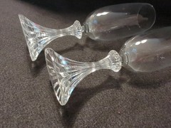2 Mikasa The Ritz Champagne Flutes Crystal Wine Glasses Clear Very Nice