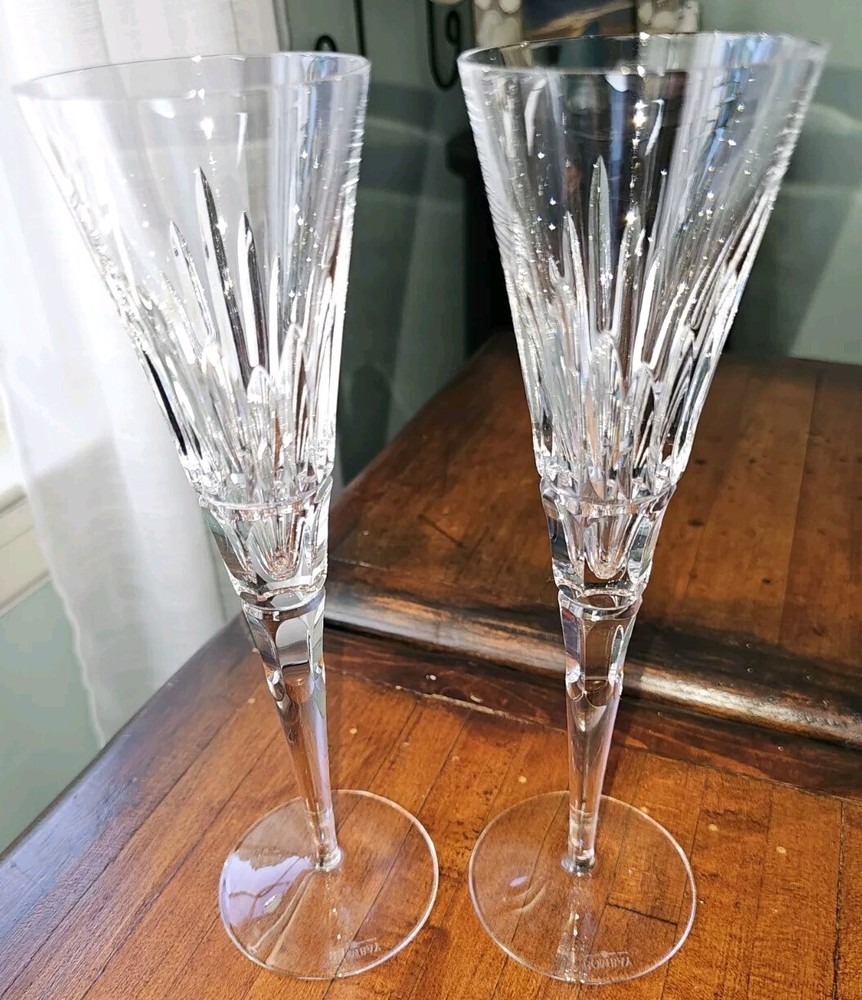 Set of 2 Bombay BBM10 Crystal Champagne Flute 10-1/2″ Beautiful Celebrate