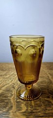 4 Vtg St Genevieve Amber By Bartlett Collins Iced Tea/Water 6¼» Glasses