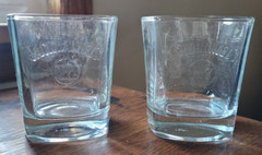 Set of 2 Jack Daniels Glasses Whiskey Glasses Clear No.7 Highball Barware Nice