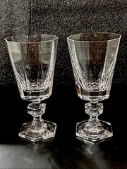Pair Sevres Cristal France Sherry Crystalleries Royal De Champagne Glasses