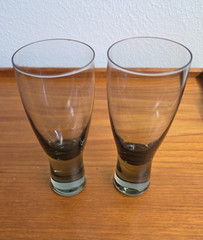 Vtg Holmegaard Denmark Glass Tumbler 2 Scanada Smoke Canada White Wine 5 1/4″