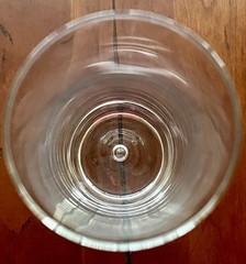 Crate & Barrel Direction Highball Glasses Set/8 Bubble in Base 12oz 6 1/8″ H