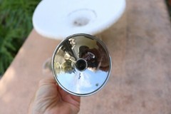 2 Toasting Flutes Platinum Stem and Foot Silver Swirls Trumpet Wine Two Tone