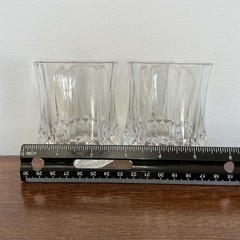 Vintage Set of 2 Cristal D’Arques Durand Old Fashioned Whiskey Glasses Classic