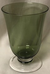 LENOX HOLIDAY GEMS FOREST GREEN WINE GLASS PEDESTAL FOOT DOUBLE OLD FASHIONED