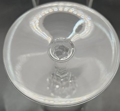 3 Vintage Tiffin Franciscan Wine Water Crystal Goblet Engraved Rose Maria Clear