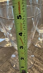 Set Of 6 Juice GLASSES 4 3/4» PLATINUM RIM «ENGAGEMENT» FOSTORIA SIGNED