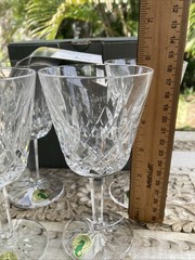 4 Waterford Crystal Lismore Claret Wine 5 3/4″ – 4oz Goblets Glasses * NIB!