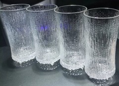 Littala Ultima Thule Rare Glasses – Unique Textured Ice Design Set Of Three Cups