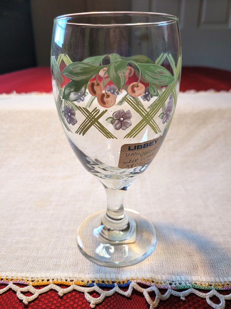 *FACTORY PROOF* Libbey PFALTZGRAFF *GARDEN PARTY* 7 1/8″ ICED TEA / WATER GOBLET
