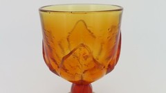 Single Vtg Tiffin Franciscan Cabaret Amber Glass Footed Goblet 6″ Tall 10 oz