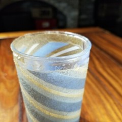 Vtg Candy Stripe Frosted Texture Multicolor Tumbler Glasses MCM Set 9 RAM
