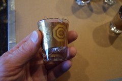 Vintage mid century cocktail glass caddy by Vito Bari, cocktail set, retro bar