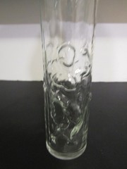 Vtg Libbey Male Bodybuilder Silhouette Embossed 3D Clear Tumbler
