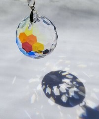 High quality crystal ball prism AB 30mm DIY with silver bali