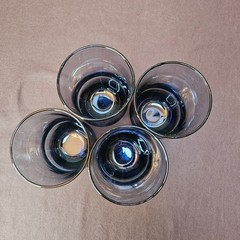 4 Vintage Libbey Apollo Dusky Blue 12 Oz Drinking Glasses Tumblers 5 ½” Tall