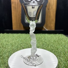 1 Vintage Crystal Port Glass Bayel Bacchus Male Nude Frosted Figural Stem 6”