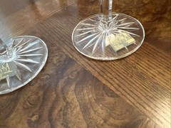 Set of 3 Mikasa Old Dublin Crystal Wine Glasses Goblets 6 1/2″ 8 oz