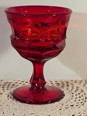 Fostoria Glass ARGUS RUBY Water Goblet Beautiful Piece Gorgeous Deep Color EC