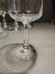 Noritake RHYTHM Clear Water Goblets Platinum Trim 7″ EXC