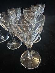 Val St. Lambert Elegance Signed Sherry Glasses Set of 6, 5 1/8″ Tall, 2 oz