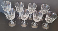 Set of 8 AVIGNON Cristal d’Arques 9.75 Ounce Crystal Water Goblets