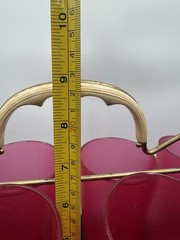 Vintage Drinkwear Caddy With 8 Red Plastic Glasses