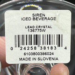 Waterford Lead Crystal Iced Beverage Glass Siren 8 3/8”(H) 12oz Footed Single