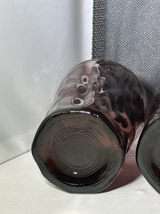 Vintage Seneca Driftwood Crinkle Amethyst Purple Juice Glasses Set of 3 – 3.5 in