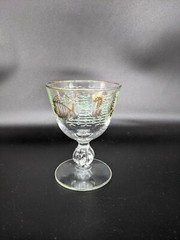 Vintage Libbey MARINE LIFE Set of 6 Cordial Glasses Stemware Mid Century Modern