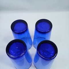 Vtg 14 Oz Anchor Hocking Cobalt Blue Flare Tumblers Glasses – SET of 4