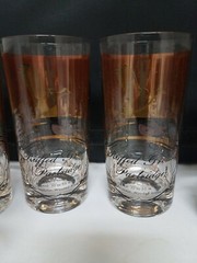 Les Kouba WILD FOWL MALLARD GROUSE TURKEY PHEASANT GOLD GLASS HIGH BALL/TUMBLER