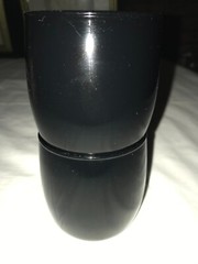 2 ALL BLACK Glass 10oz On the Rocks WHISKEY Old Fashion DRINK Cocktail ROLY POLY