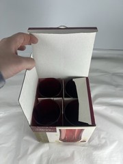 4 Ruby Red LONGCHAMP 12.25 oz Tumblers Cristal D’Arques Highball 24% Crystal