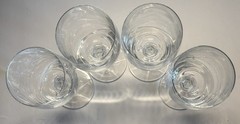 2 Wine Goblets Glasses Bohemia Crystal Ingrid Andrea Pattern 7″