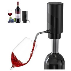 Wine Aerator Electric, One Touch pourer with USB Rechargeable, black