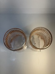 Set of 2 Anchor Hocking “Queen Mary” pink Depression Glass Tumblers
