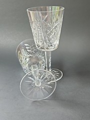 Waterford Crystal «Clare» Water or Wine Goblets 6 7/8″ Set of 2