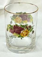 Royal Albert Old Country Roses Lowball /Double Old Fashion Glass – 8 Available